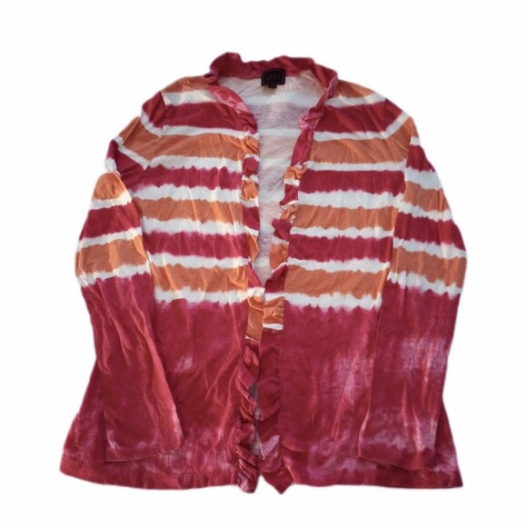 Colour Works Pink/Orange Tie Dye Cardigan sz S Womens - Picture 1 of 6